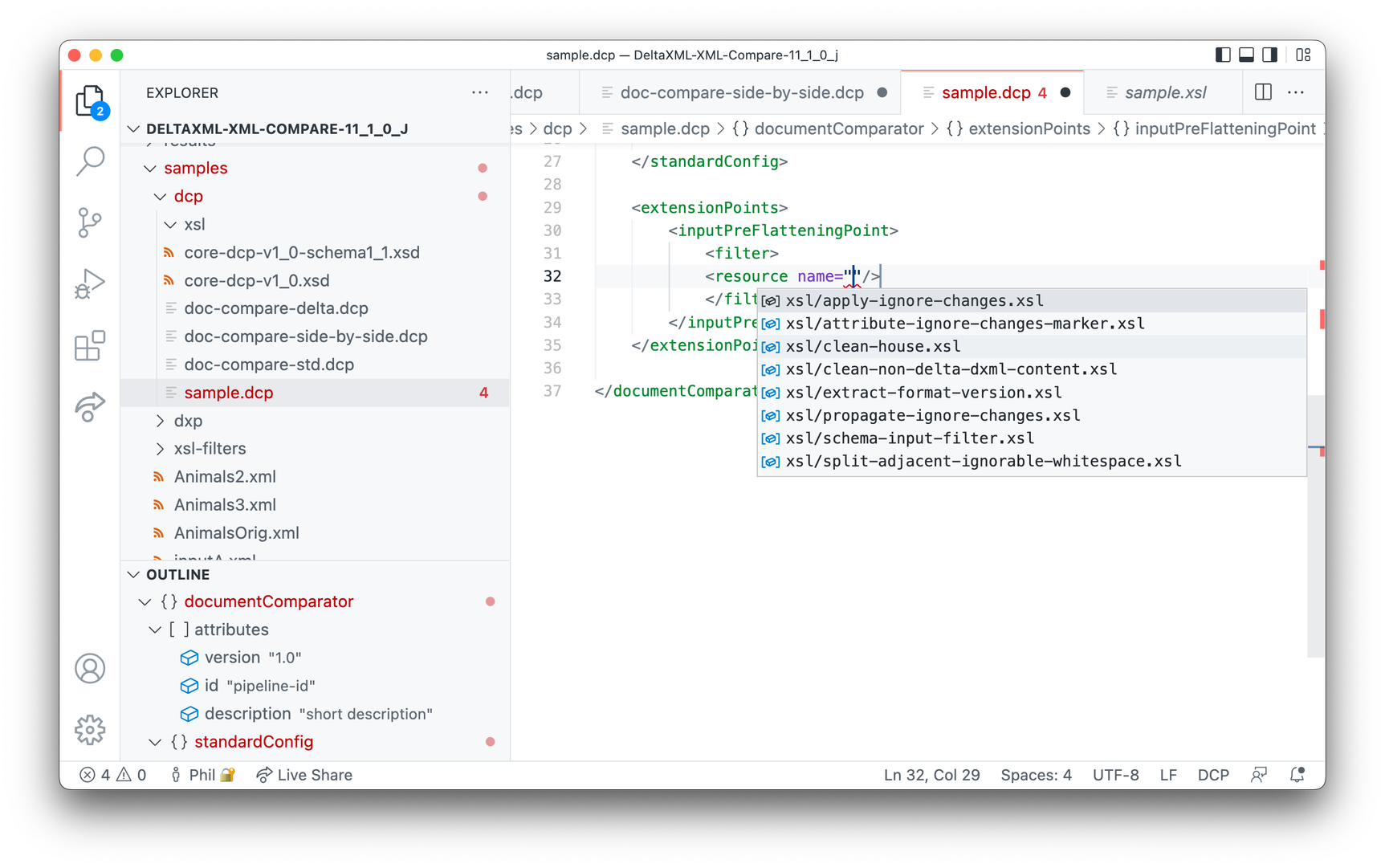 XSLT filter selection