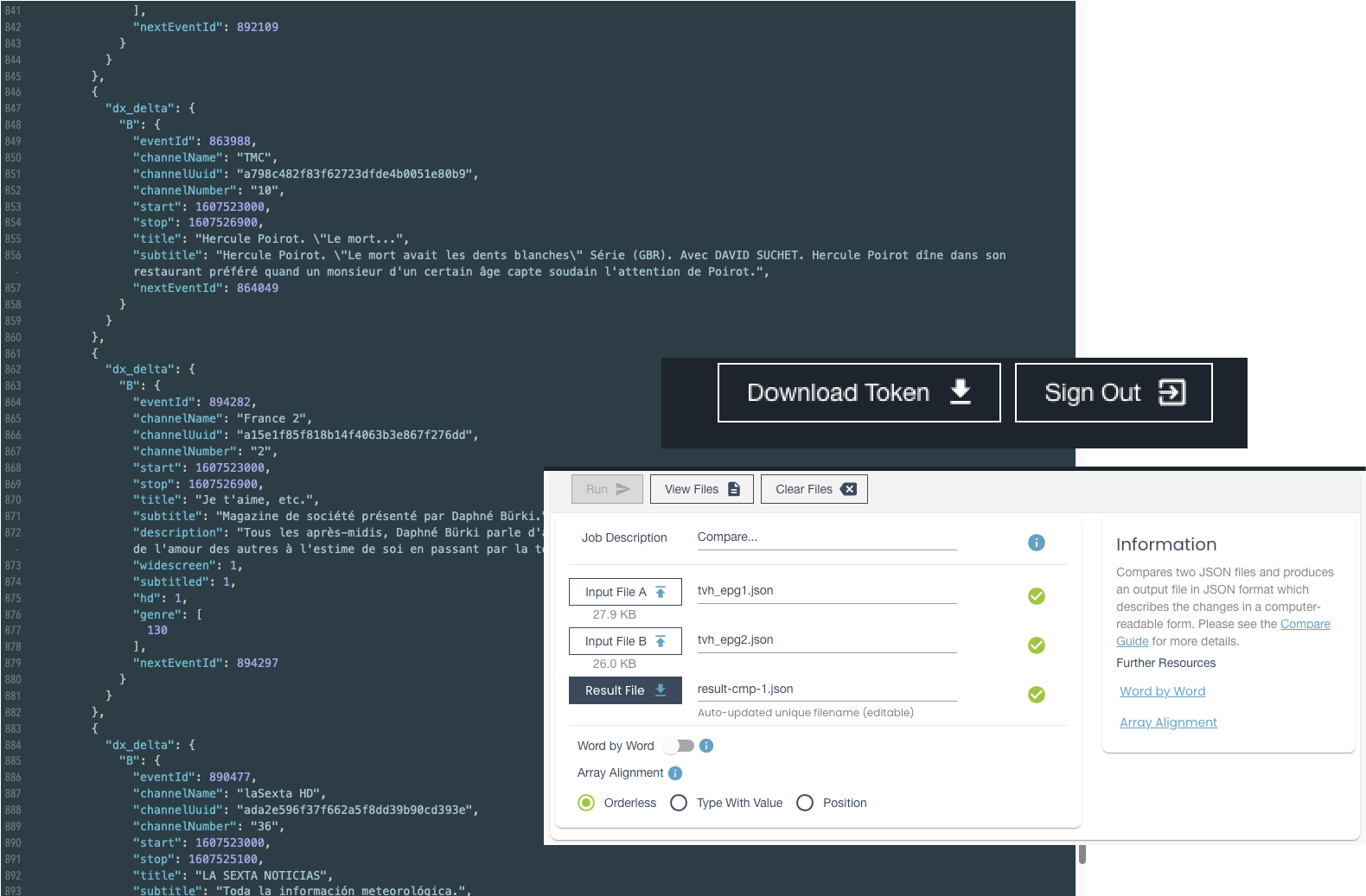 DeltaJSON data processing