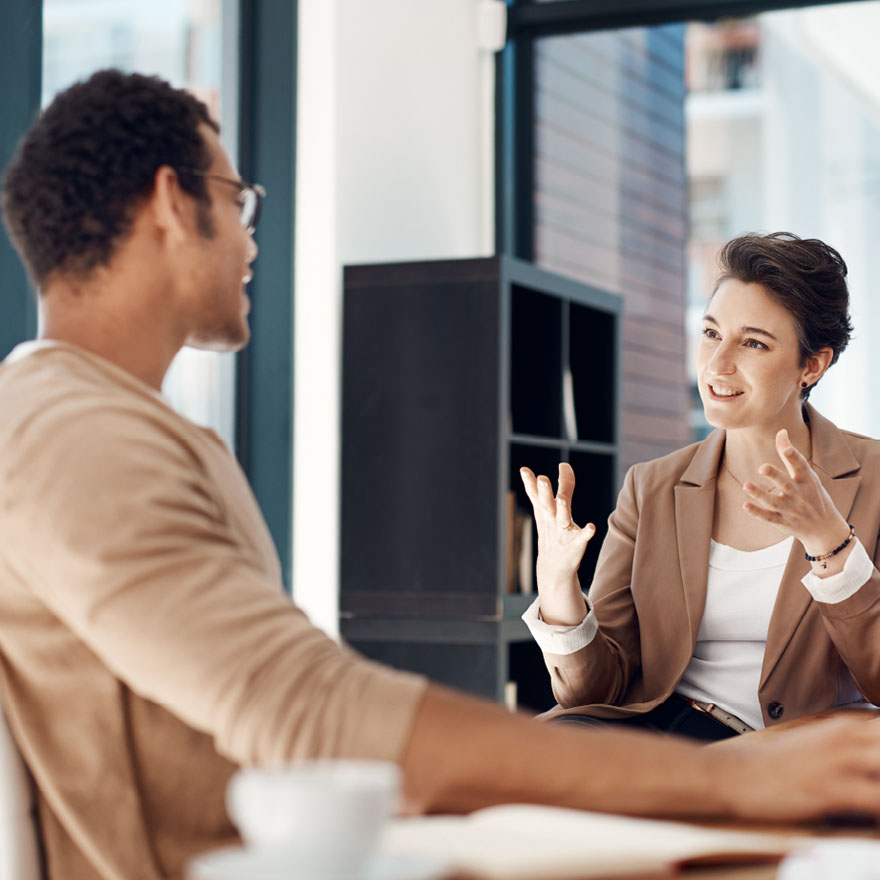 Customer support meeting