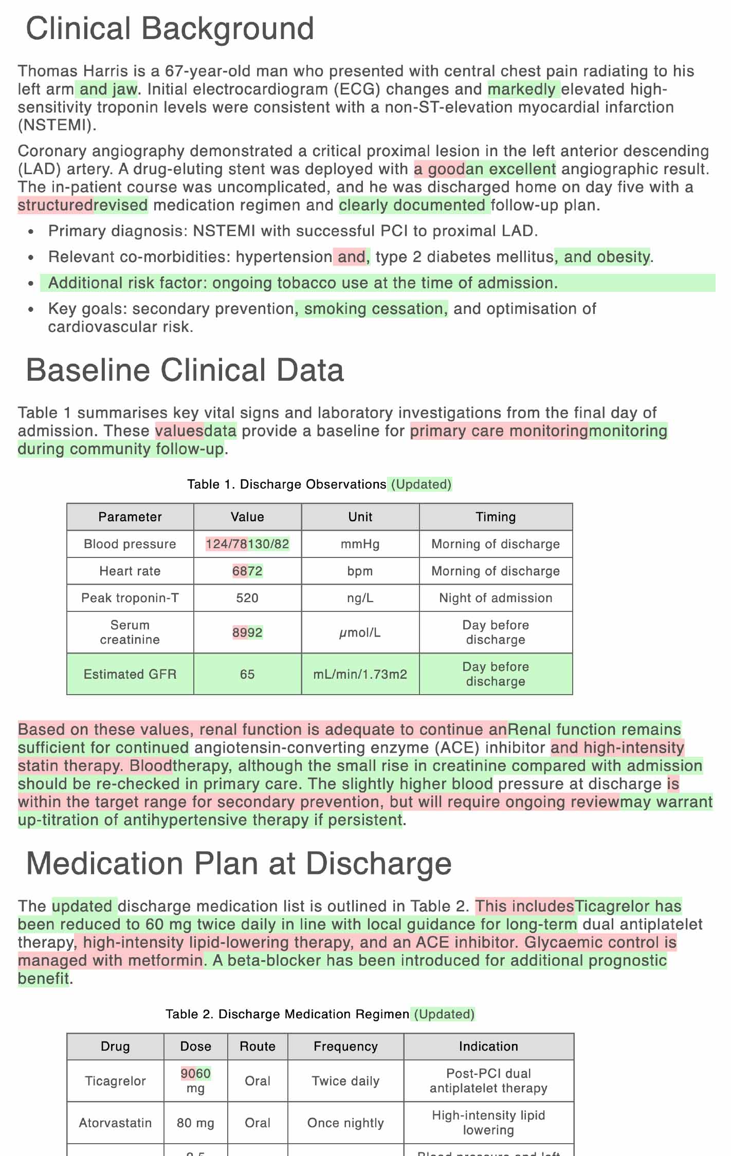 compare redline